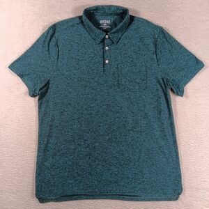 Rhone Shirt Mens XL Heathered Green WFH Polo Performance Golf Stretch